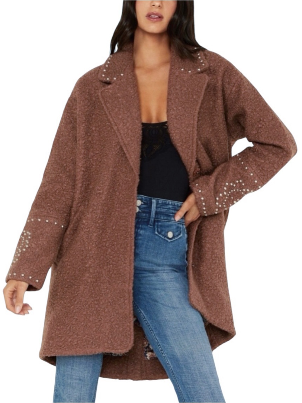 Idyllwind Western Studded Fuzzy Snap Coat